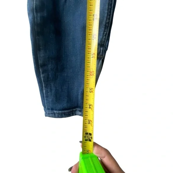 Pistola Mid Rise Distressed  Skinny Zip Ankle Medium Wash Denim Blue Jeans SZ 28 - Picture 5 of 12